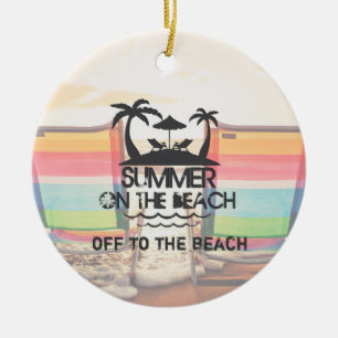 Der Sommer am Strand   PERSONALISIERT Keramik Ornament
