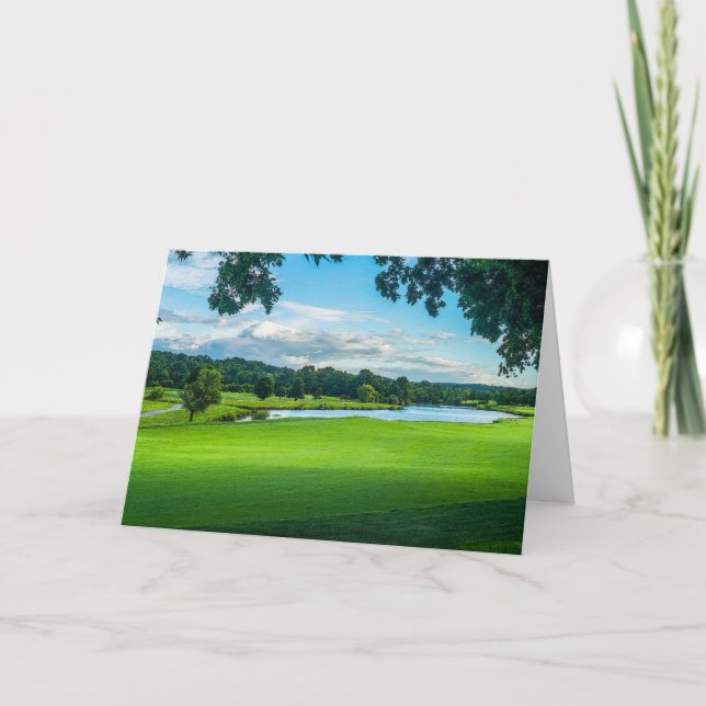 Der Sommer auf dem Golfplatz Karte (Vorderseite)