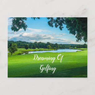 Der Sommer auf dem Golfplatz Postkarte