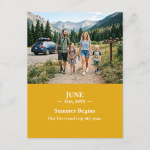 Der Sommer beginnt Juni-Erinnerungsfoto-Postkarte Postkarte