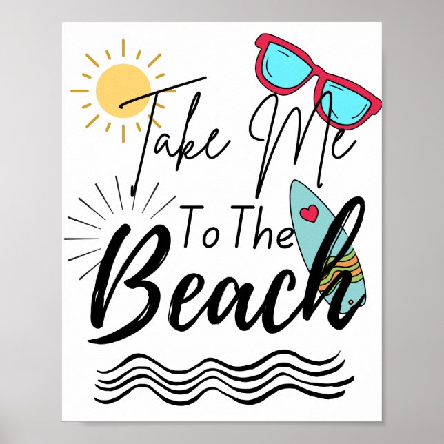 Der Sommer bringt mich an den Strand Poster (Vorne)