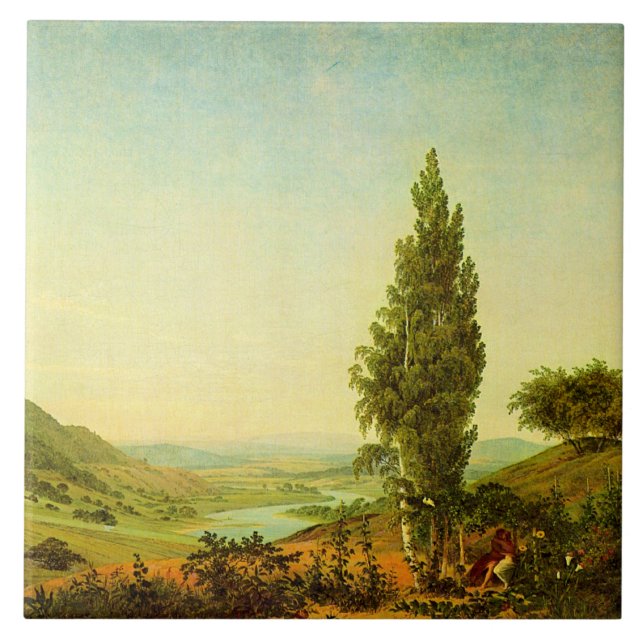 Der Sommer, Caspar David Friedrich, Fliese (Vorderseite)