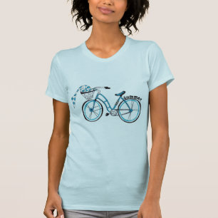 Der Sommer-Fahrrad der Frauen zum Strand T-Shirt