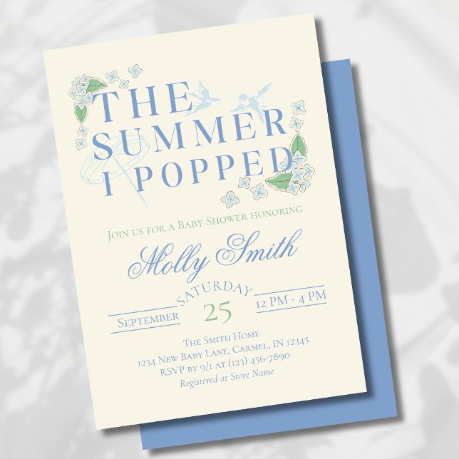 Der Sommer, in dem ich eine Babydusche aufstellte Einladung (Capture the magic of your baby shower with this The Summer I Popped Invitation!)