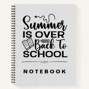 Der Sommer ist vorbei an der Schule Notizbuch
