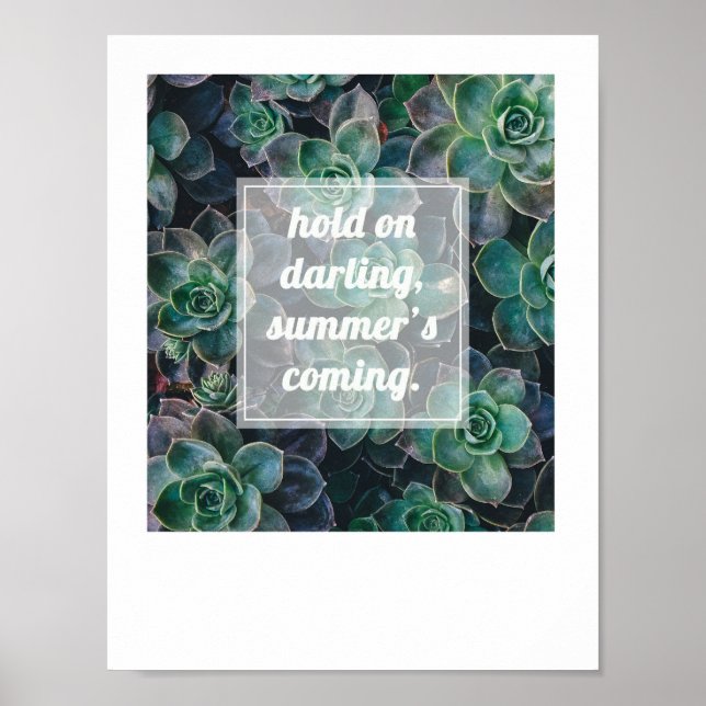Der Sommer kommt als inspirierendes Kunstposter Poster (Vorne)