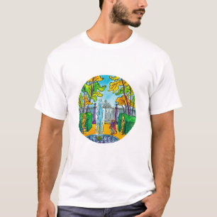Der Sommergarten, von Hand gezeichnet Aquarell zei T-Shirt