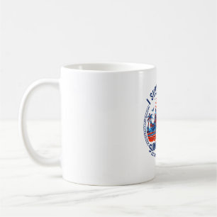 Der Sommerhitze Victoria British Columbia entronne Kaffeetasse