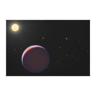 Der sonnenähnliche Star Kepler 51 & Drei Riesenpla Leinwanddruck