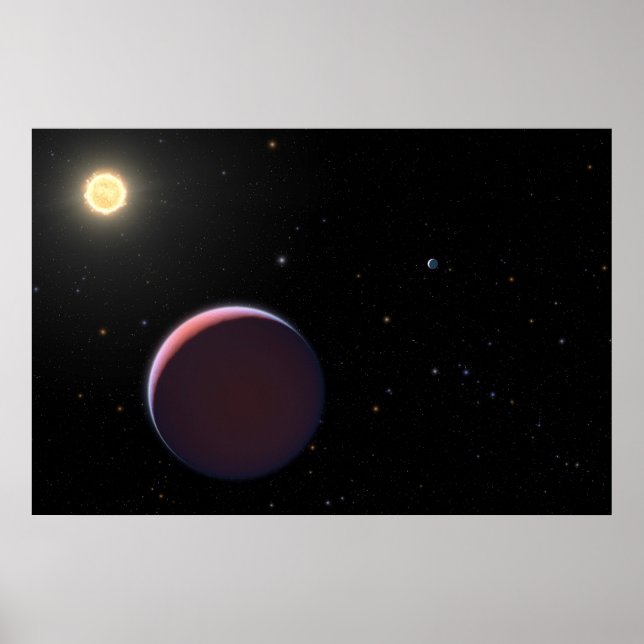 Der sonnenähnliche Star Kepler 51 & Drei Riesenpla Poster (Vorne)