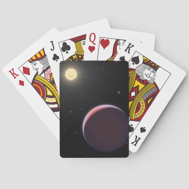 Der sonnenähnliche Star Kepler 51 & Drei Riesenpla Spielkarten (Rückseite)