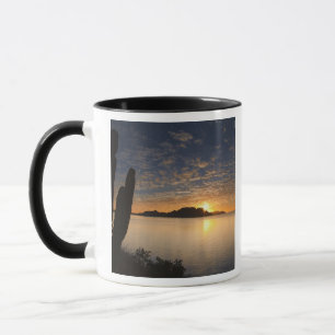 Der Sonnenaufgang über Isla Danzante im Golf von Tasse