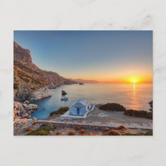Der Sonnenaufgang von Agia Anna in Amorgos Postkarte