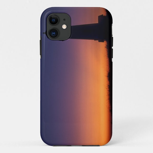 Der Sonnenball fällt auf den bunten Horizont Case-Mate iPhone Hülle (Rückseite)