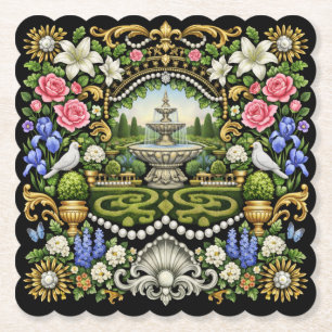 Der Sonnengarten im Stil von Versailles Untersetzer