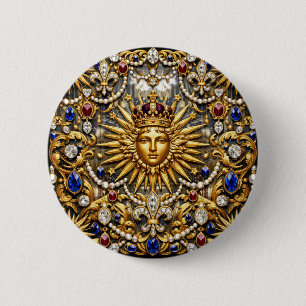Der Sonnenkönig Versailles Französisch verziert Button