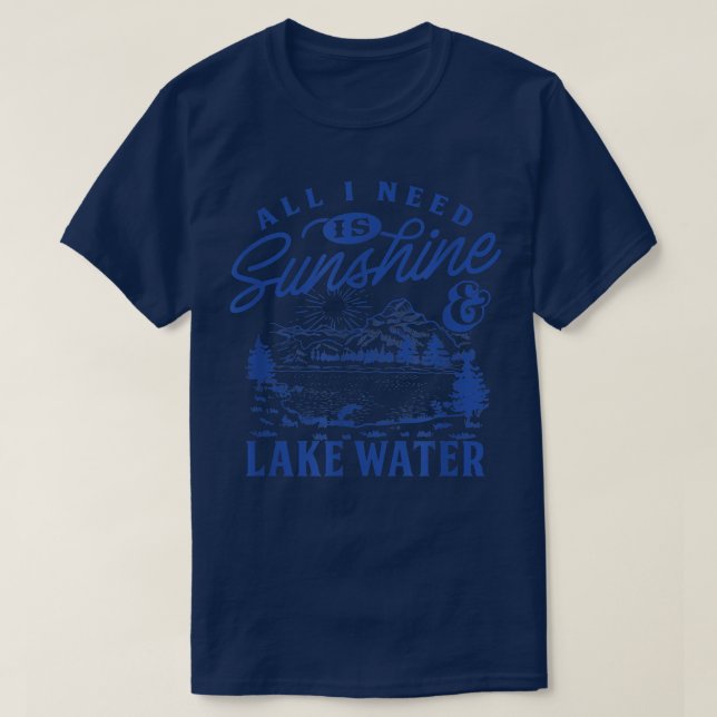 Der Sonnenschein und das Wasser am See für Frauen T-Shirt (Design vorne)