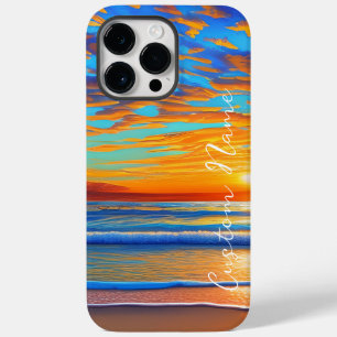 Der Sonnenuntergang des tropischen Strandes über d Case-Mate iPhone 14 Pro Max Hülle