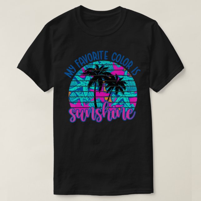 Der Sonnenuntergang ist mein Lieblingsfarbenrückla T-Shirt (Design vorne)
