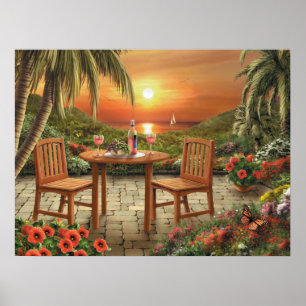 Der Sonnenuntergang-" Plakat Alan Giana "schön als