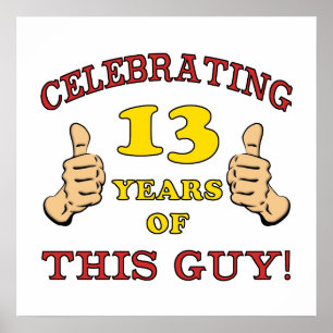 Der sonnige 13. Geburtstag für Jungen Poster