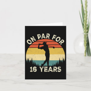 Der sonnige 16. Geburtstag Golf Golfer 16 Jahre al Karte