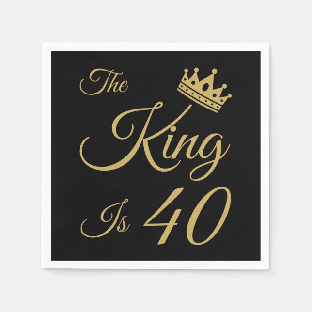 Der sonnige 40. Geburtstag für Männer Serviette (Vorderseite)