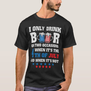 Der sonnige 4. Juli Vater, der gerne etwas trinkt T-Shirt