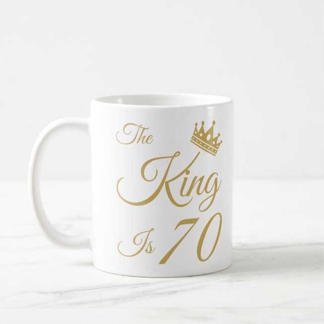 Der sonnige 70. Geburtstag für Männer Kaffeetasse (Links)