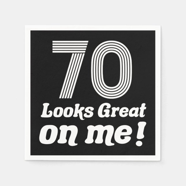 Der sonnige 70. Geburtstag für sie Serviette (Vorderseite)