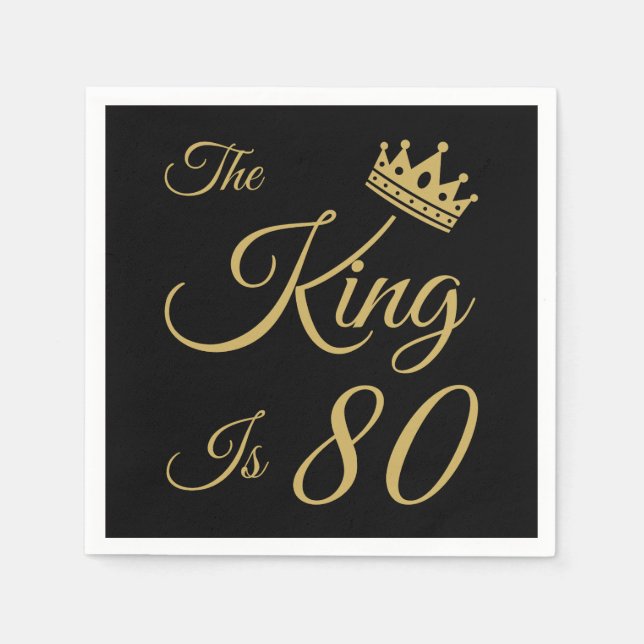 Der sonnige 80. Geburtstag für Männer Serviette (Vorderseite)