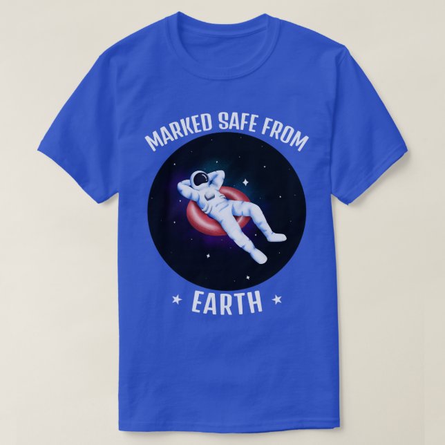 Der sonnige Astronaut wurde von der Erde aus abges T-Shirt (Design vorne)