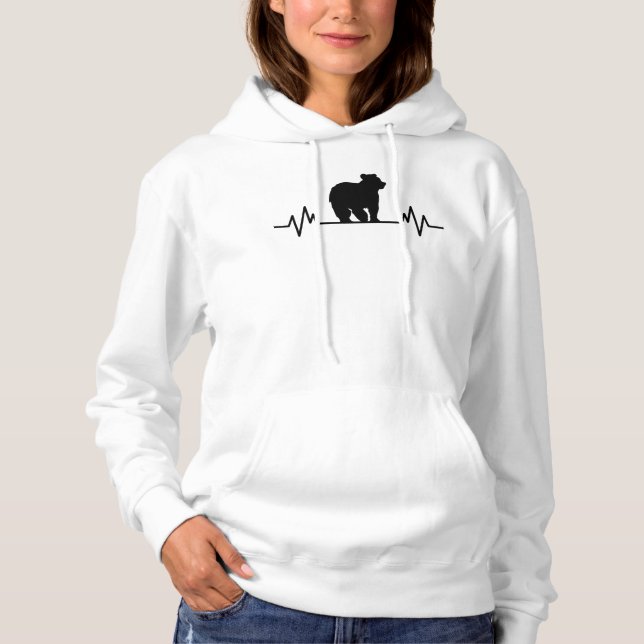 Der sonnige Eisbär trägt Heartbeat Fun Animal Gift Hoodie (Vorderseite)