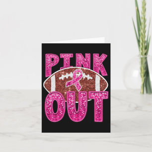 Der sonnige Fußball rosa Out Rosa Ribbon Brustkreb Karte