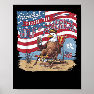 Der sonnige Golf der USA Trump - Grüße aus dem Gol Poster