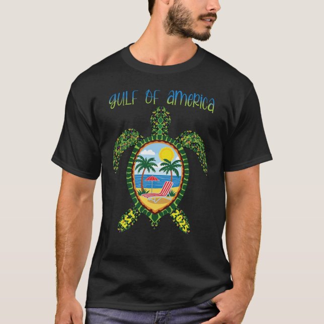 Der sonnige Golf von Amerika Turtle Est. 2025 Golf T-Shirt (Vorderseite)