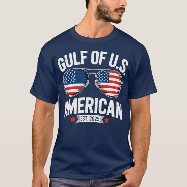 Der sonnige Golf von den USA, rot-weiße und blaue  T-Shirt (Vorderseite)