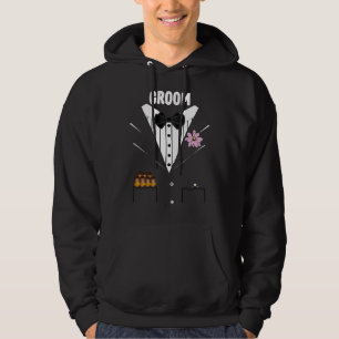Der sonnige Groom Tuxedo mit Zigarren und Brillenr Hoodie
