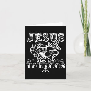 Der sonnige Jesus Liebe mich und meine Tattoos Karte