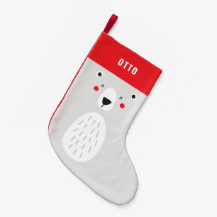 Der sonnige niedliche Eisbär personalisiert Kleiner Weihnachtsstrumpf