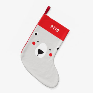 Der sonnige niedliche Eisbär personalisiert Kleiner Weihnachtsstrumpf