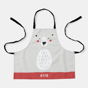Der sonnige niedliche Eisbär personalisiert Schürze