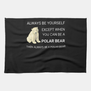 Der sonnige Polar Bär ist immer Ihr Selbstbär. Geschirrtuch