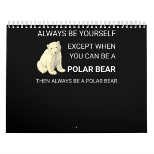 Der sonnige Polar Bär ist immer Ihr Selbstbär. Kalender