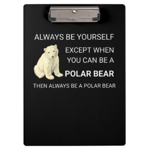 Der sonnige Polar Bär ist immer Ihr Selbstbär. Klemmbrett