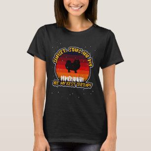 Der sonnige Spitz für jeden Hund Sonnenuntergang u T-Shirt