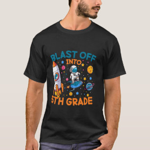 Der sonnige Sprung in den 5. Klasse Astronauten Sp T-Shirt