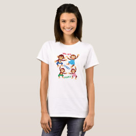 Der sonnige T - Shirt mit Affen für eine fröhliche