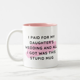 Der sonnige Vater eines Brautgeschenks, ein Hochze Zweifarbige Tasse