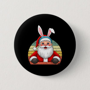 Der sonnige Weihnachtsmann mit sonnigen Ohren zu W Button